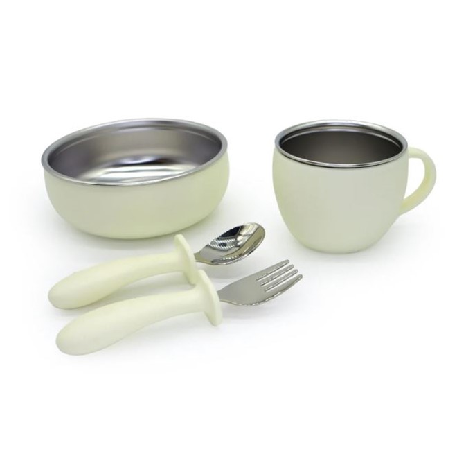 Mizu baby taiki steel set pappa acciaio/silicone