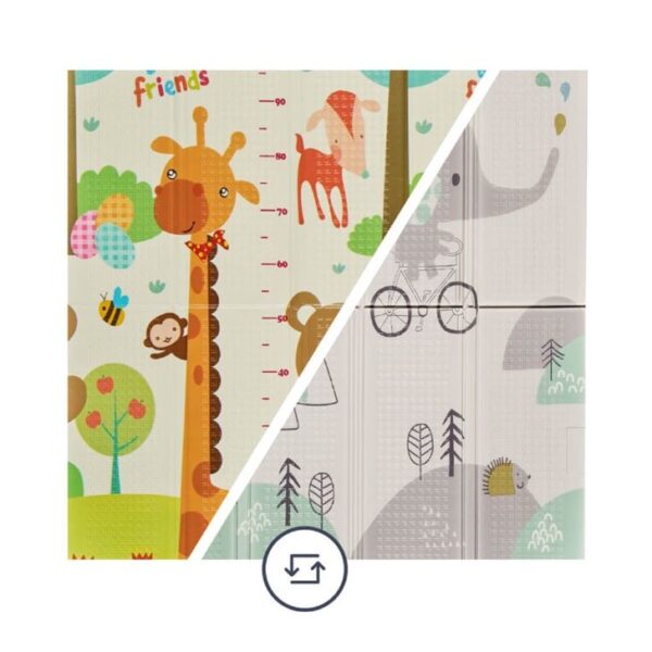 Ms tappeto da gioco 120x120x1 elefante/orso
