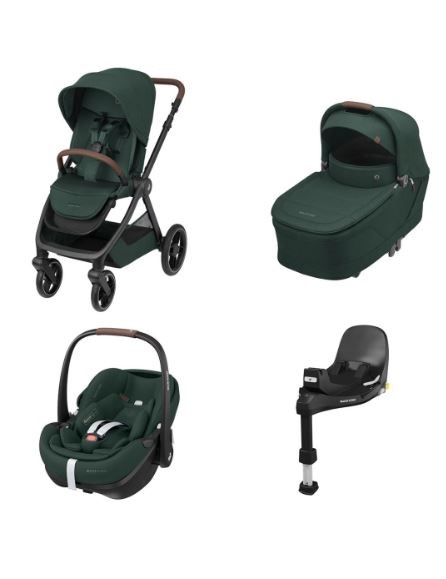 Maxi cosi kit oxford+pebble360pro2 familyfix360 twillicgreen