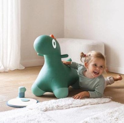 Quut hoppi cavalcabile gonfiabile garden green