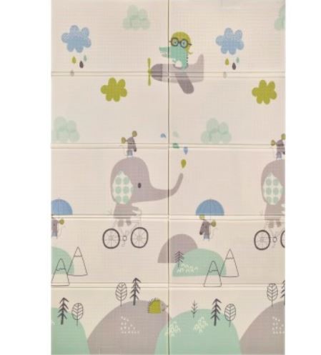 Ms tappeto da gioco 180x120x1 elefante/orso