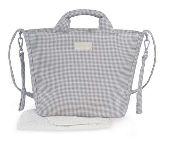 Pasito a pasito borsa cambio little bloom vichy grey