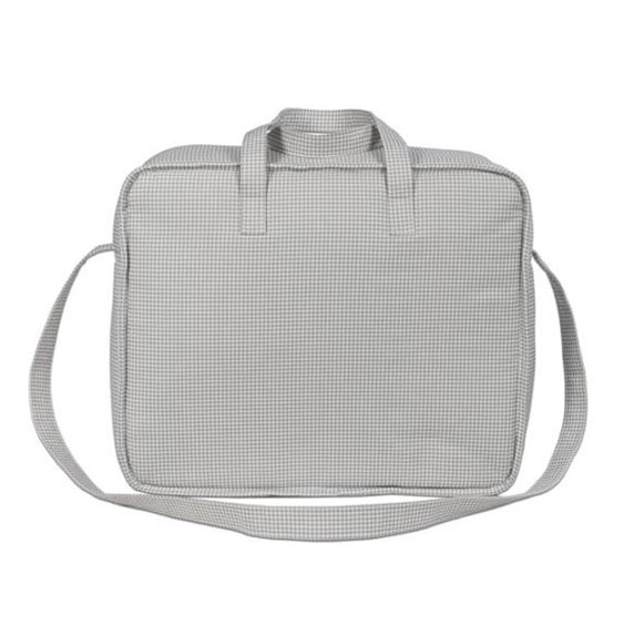 Pasito a pasito valigia little bloom vichy grey
