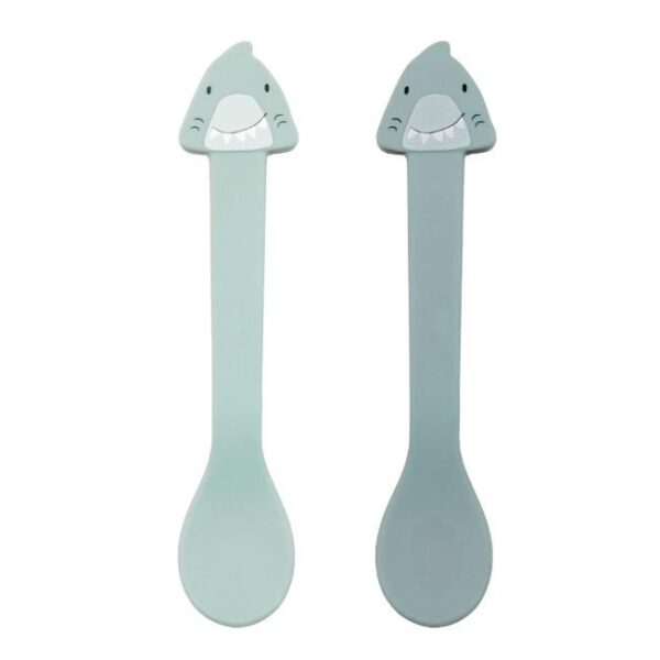 Trixie set posate 2 pezzi in silicone mr squalo
