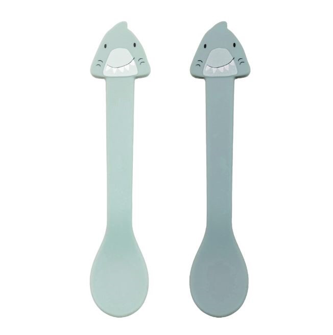 Trixie set posate 2 pezzi in silicone mr squalo