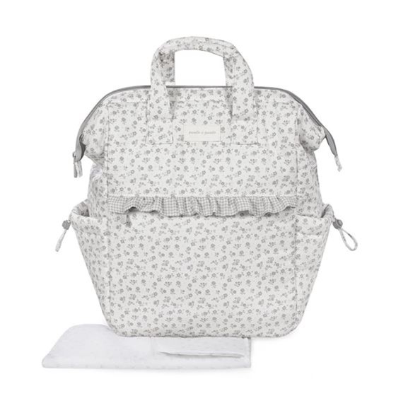 Pasito a pasito zaino little bloom flowers grey