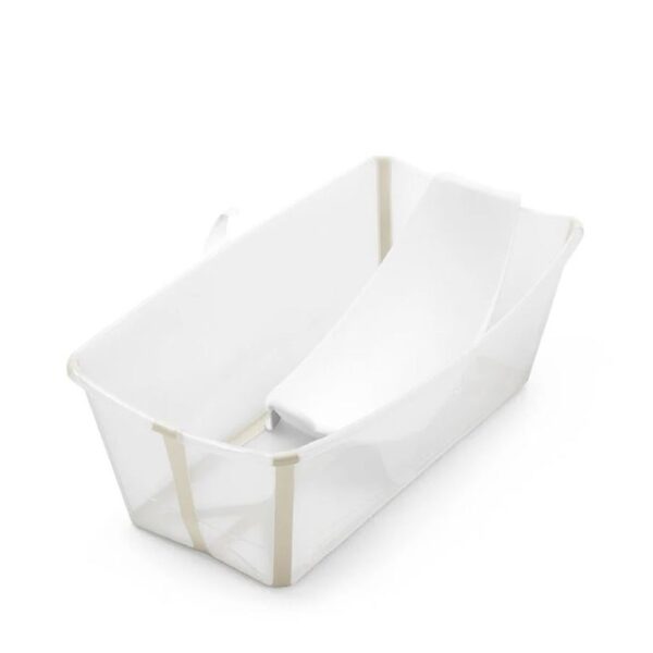 Stokke flexi bath e newborn support transparent sandy beige