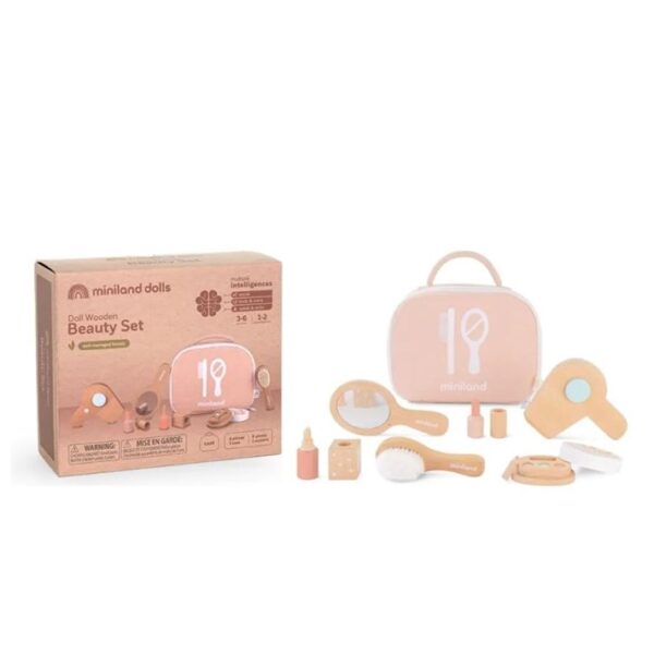 67E0EA37B3779C1F3FF1B639E0E72E4D_ Miniland beauty set in legno con borsetta