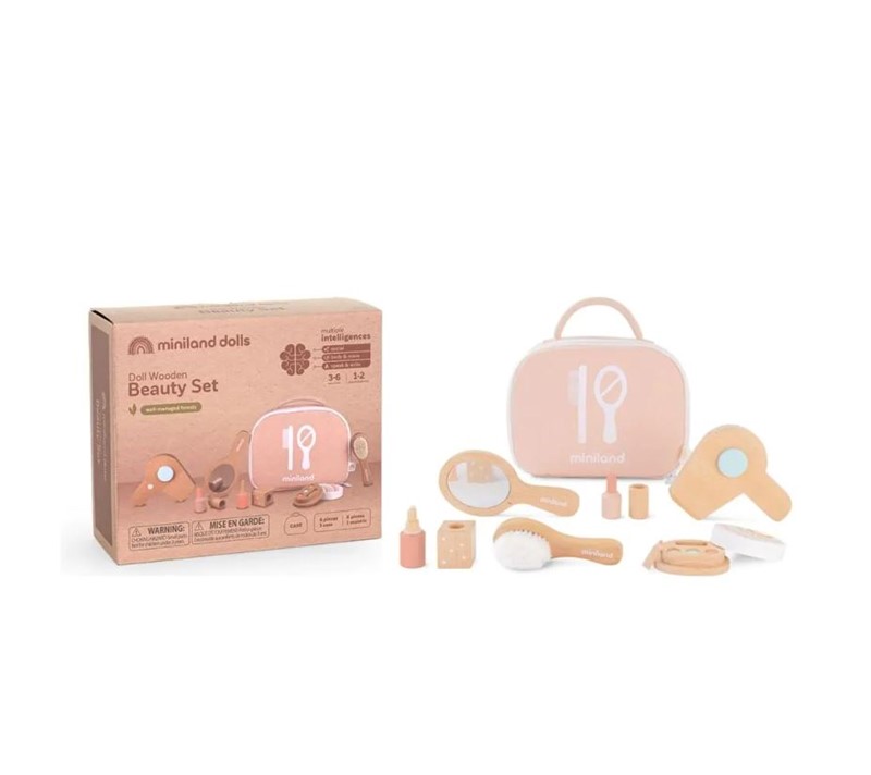 Miniland beauty set in legno con borsetta