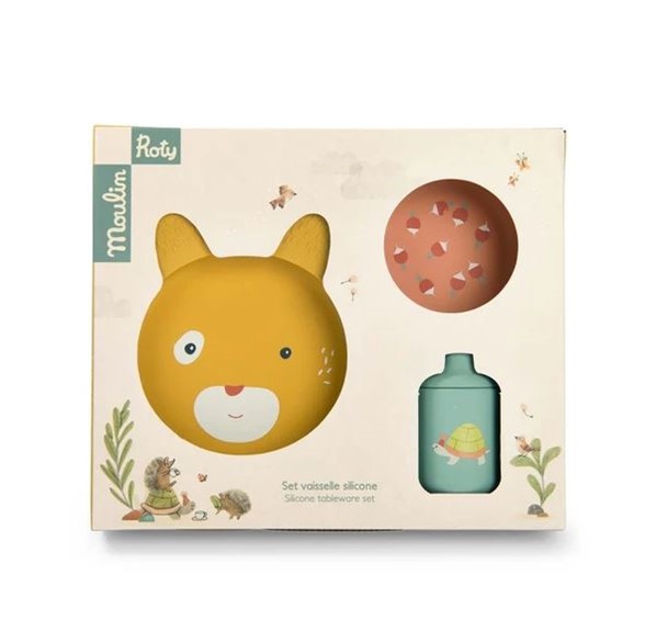 Moulin roty set pranzo trois petit lapin